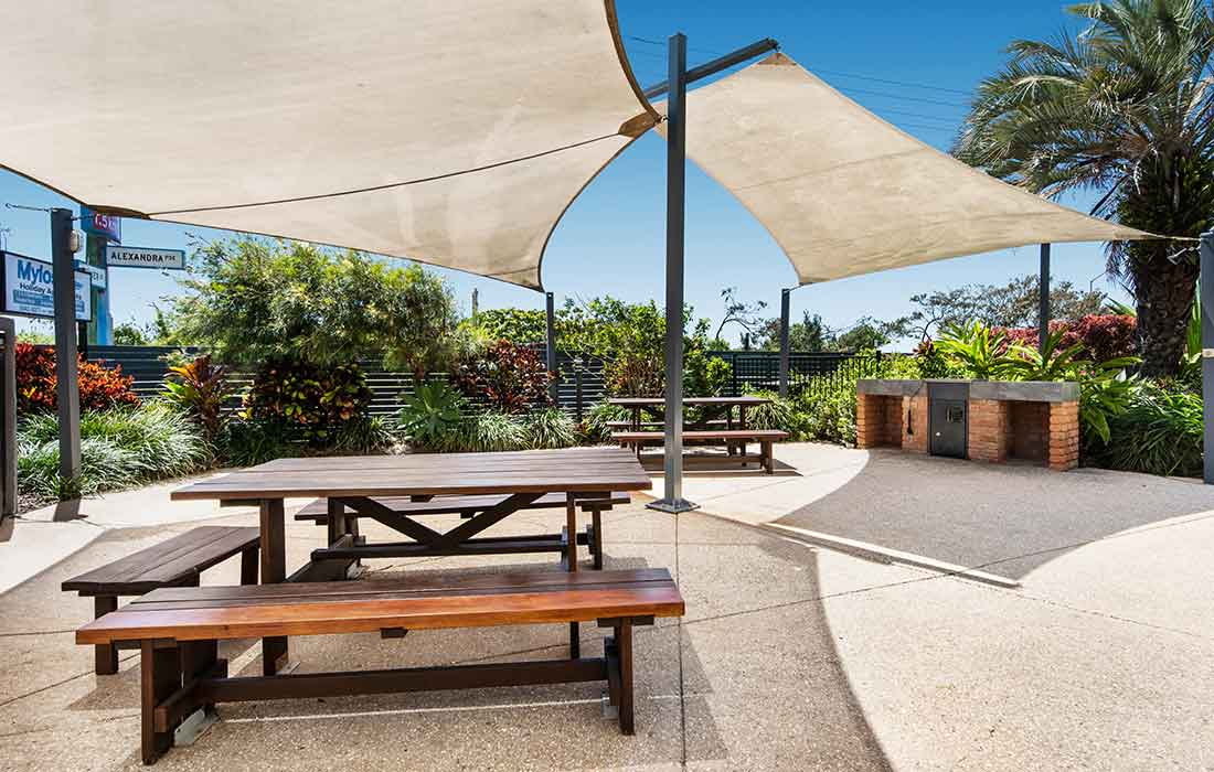 BBQ Area Alexandra Headland Accommodation